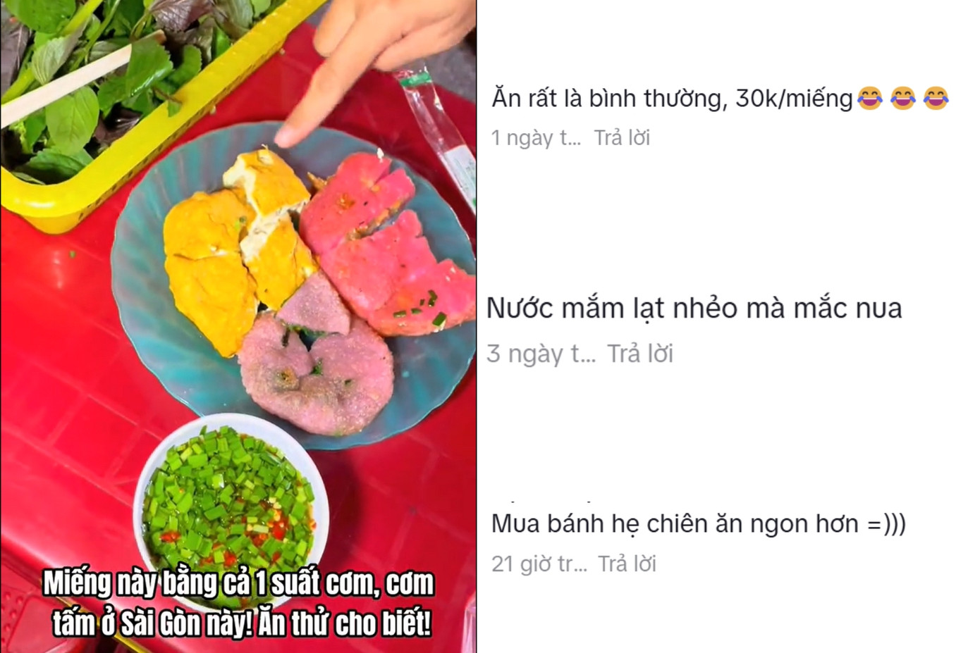 Nhiều người ăn với tinh thần trải nghiệm, bên cạnh đó, cũng có người bình luận: &quot;Ngon là nhờ nước chấm pha có công thức chứ đậu hủ thì gần như không có gì quá đặc biệt&quot;. - Ảnh: thanhansaigon2023.