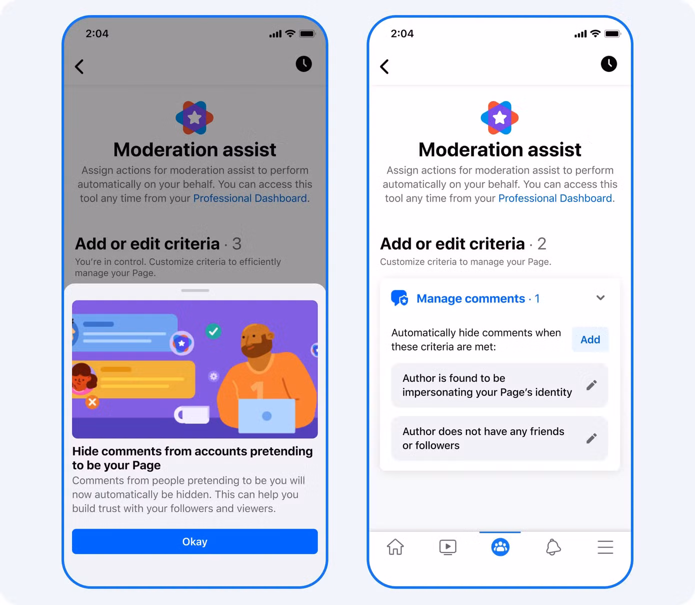 Meta bổ sung công cụ Moderation Assist giúp tự động phát hiện và ẩn bình luận từ tài khoản ảo trên Facebook.
