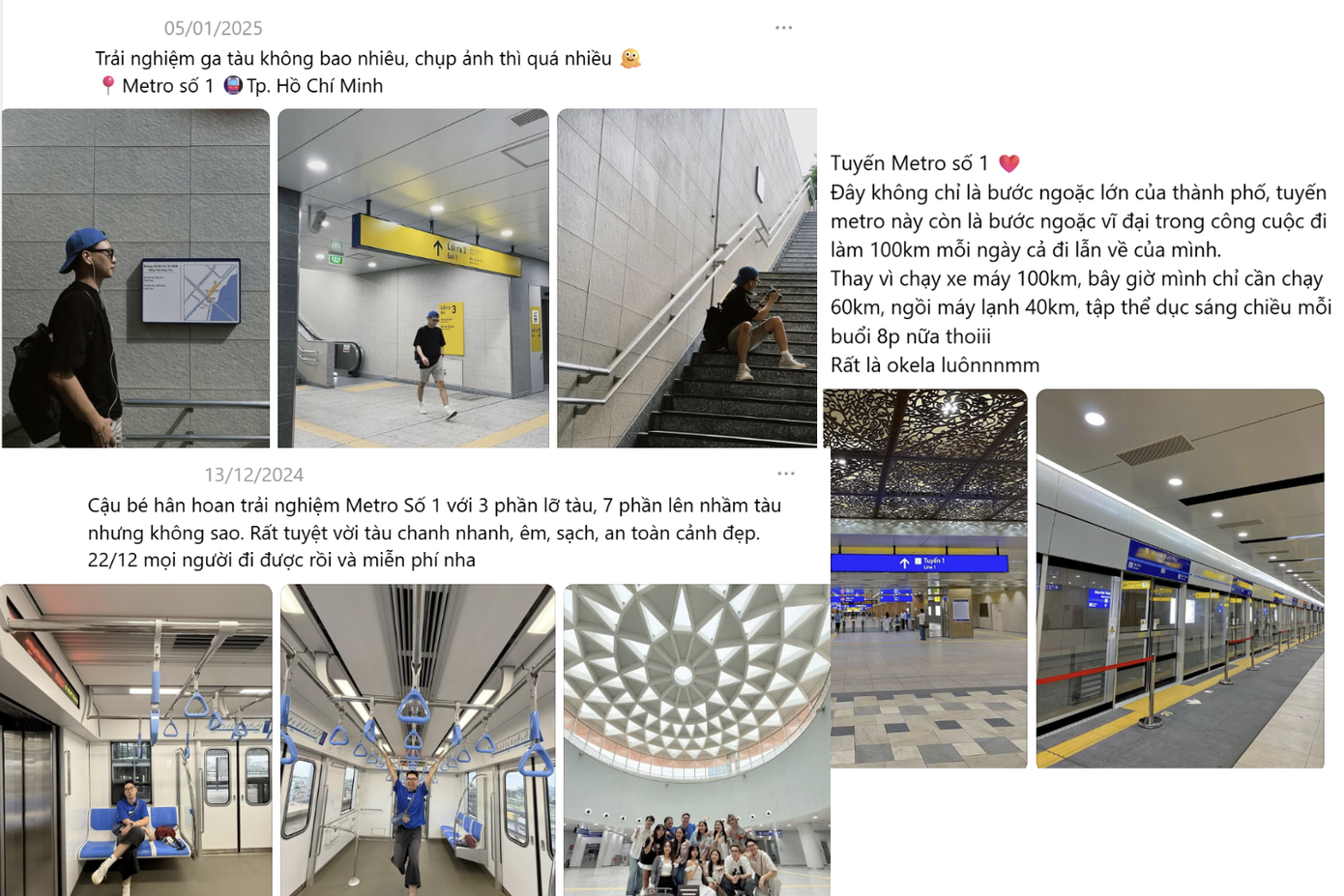 Tuyến Metro số 1 từng được giới trẻ “rì-viu” ngay khi vừa ra mắt, nhanh chóng trở thành điểm check-in &quot;hót hít&quot; thời điểm đó.