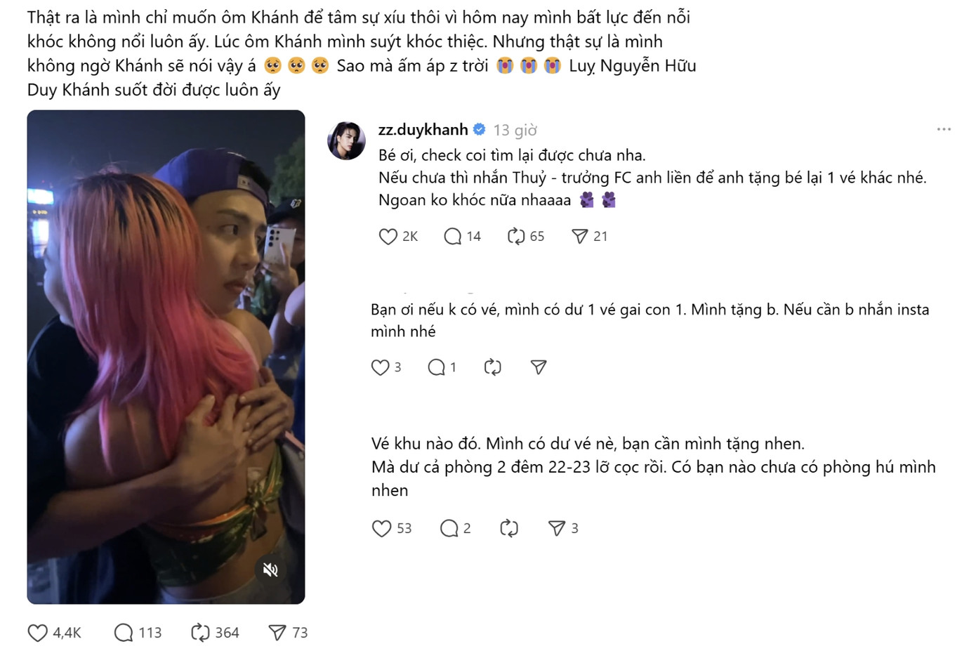 Lời đề nghị ấm áp của Duy Khánh khiến nhiều khán giả cảm thán "nền văn minh này thật đáng yêu". Lời đề nghị ấm áp của Duy Khánh khiến nhiều khán giả cảm thán "nền văn minh này thật đáng yêu".