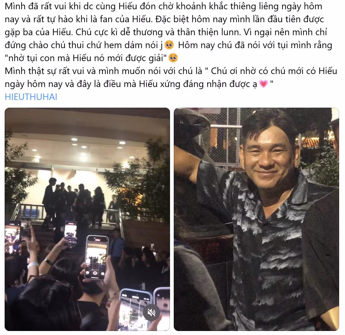 Review HIEUTHUHAI mãi cũng chán, fan chuyển sang review luôn phụ huynh của idol. - Ảnh: ma_latte.