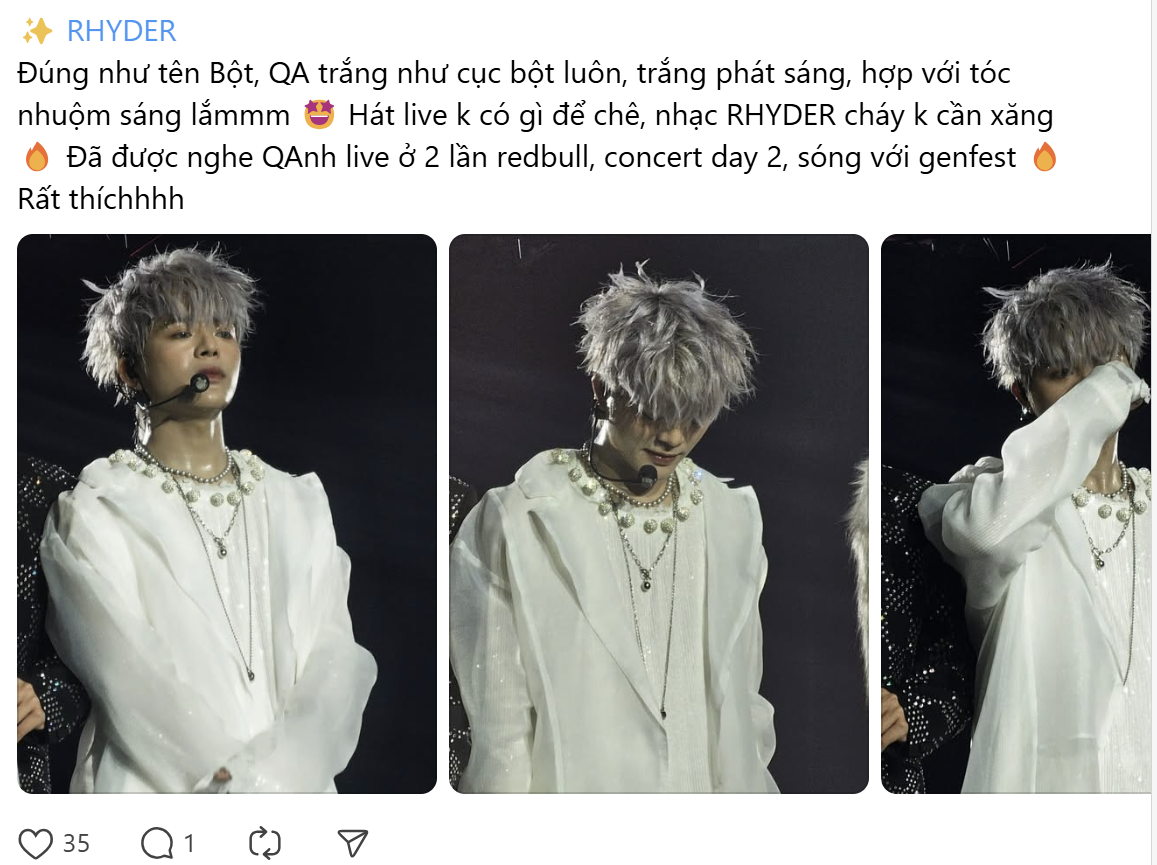RHYDER bật chế độ "tự phát sáng" trong mắt các khán giả. - Ảnh: bibimilife