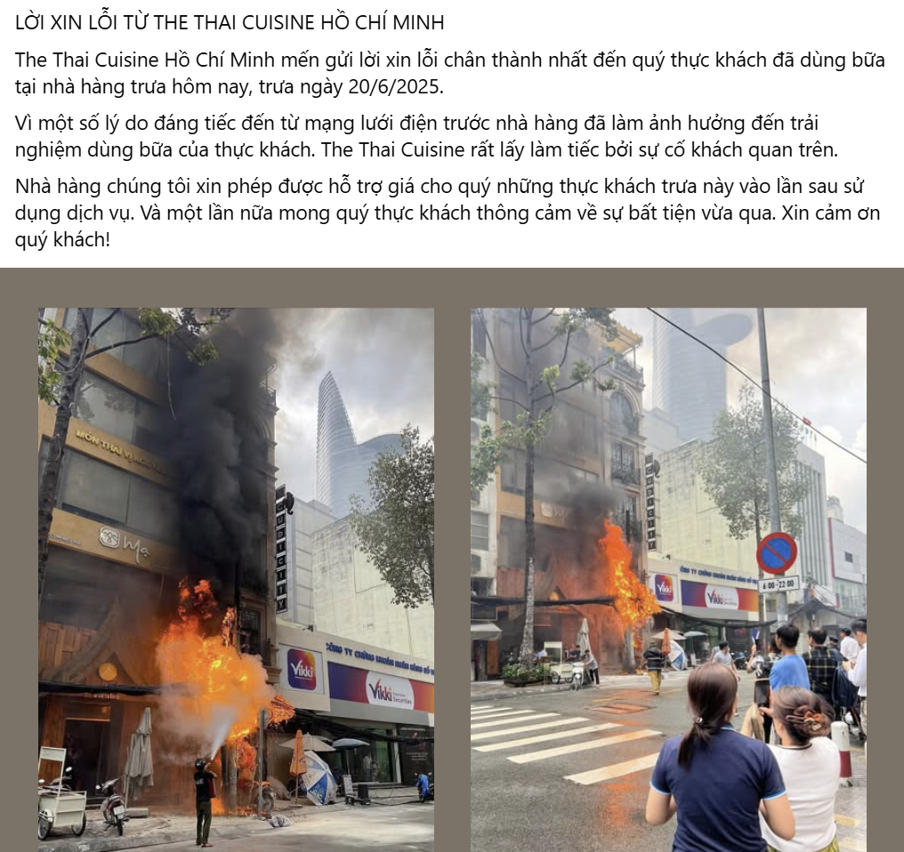 Lời xin lỗi được chủ nhà hàng đăng tải trên trang cá nhân. Lời xin lỗi được chủ nhà hàng đăng tải trên trang cá nhân.