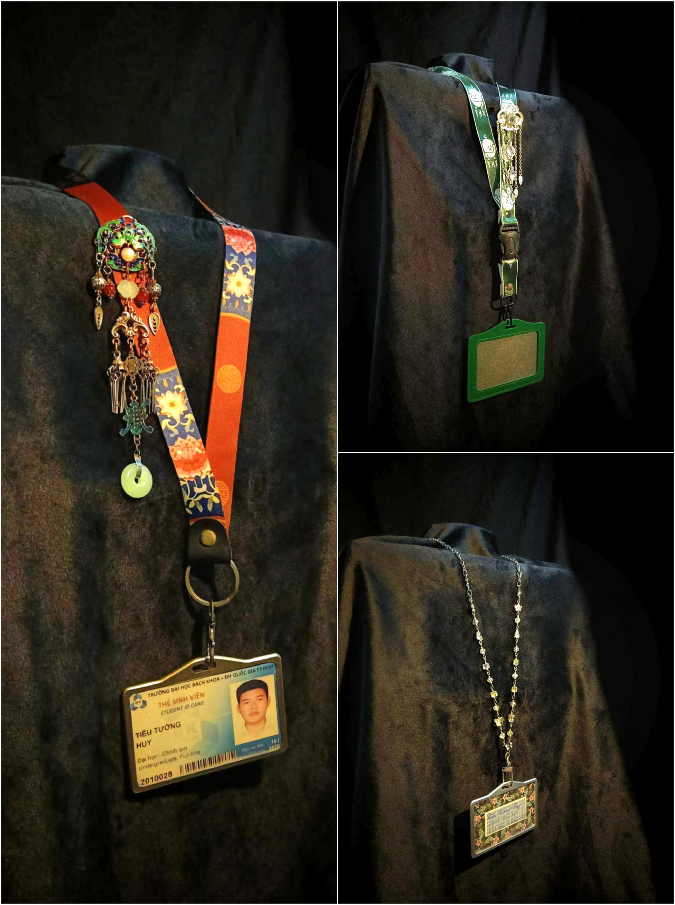 Không có nhiều kinh phí, Huy Tiêu khéo léo tận dụng tấm vải đen và đủ thứ lặt vặt để &quot;biến hóa&quot; thành đạo cụ, chụp lại những sản phẩm do chính mình tạo ra.