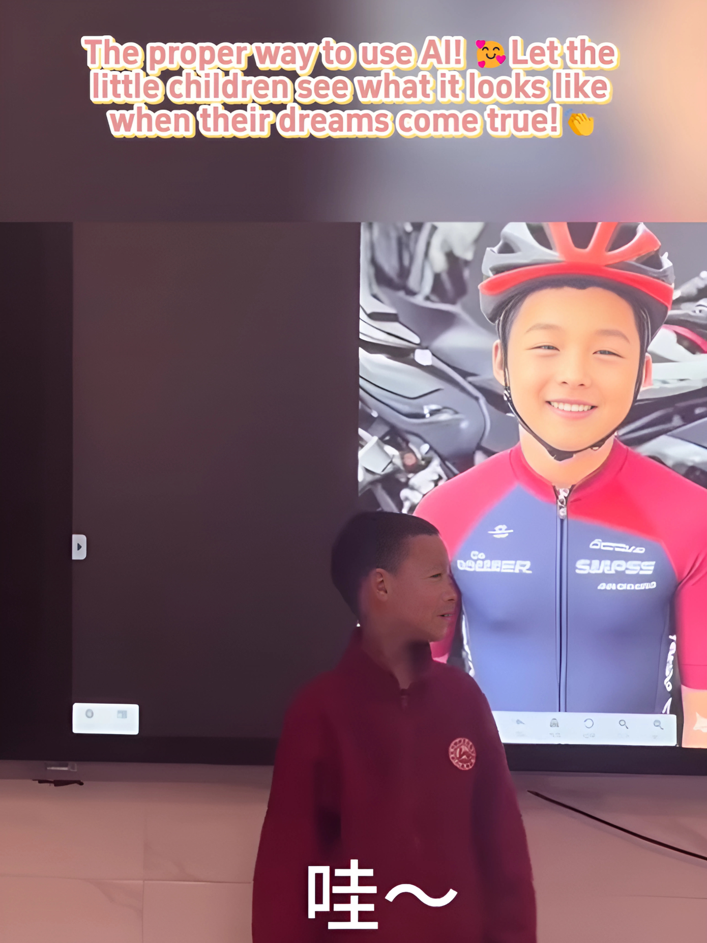 Ước mơ trở thành vận động viên xe đạp được thực hiện ngay lập tức.