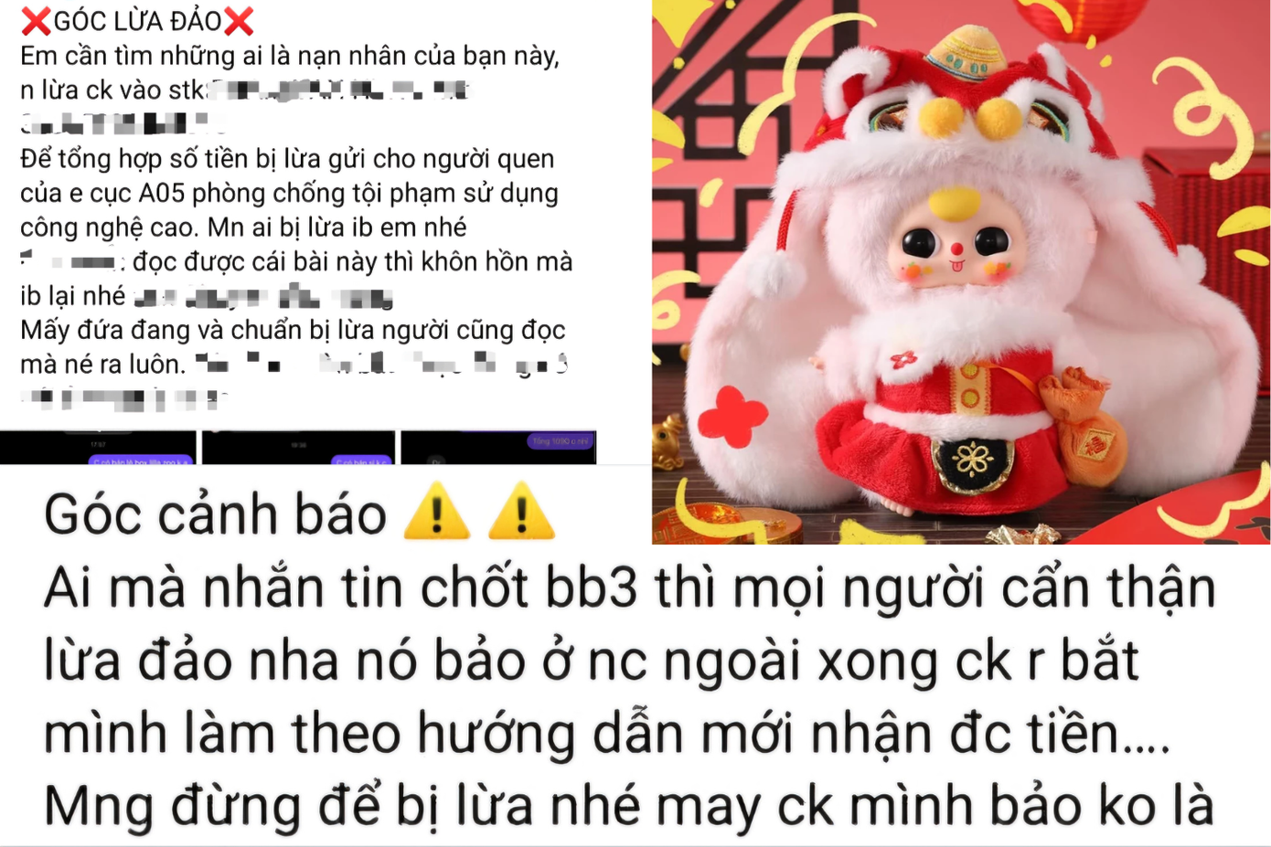Baby Three càng hot, hội &quot;cảnh giác cao độ&quot; càng chăm đăng bài cảnh báo lừa đảo.