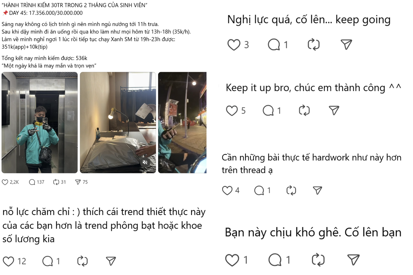 Trường Giang cảm thấy vui vì "hành trình này truyền được cảm hứng cho nhiều người". Trường Giang cảm thấy vui vì "hành trình này truyền được cảm hứng cho nhiều người".