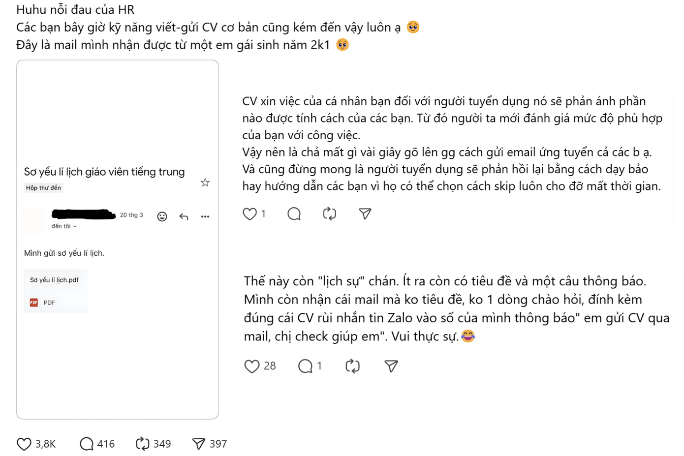 Có người bình luận: "Như sếp giao nhiệm vụ vậy". Có người bình luận: "Như sếp giao nhiệm vụ vậy".