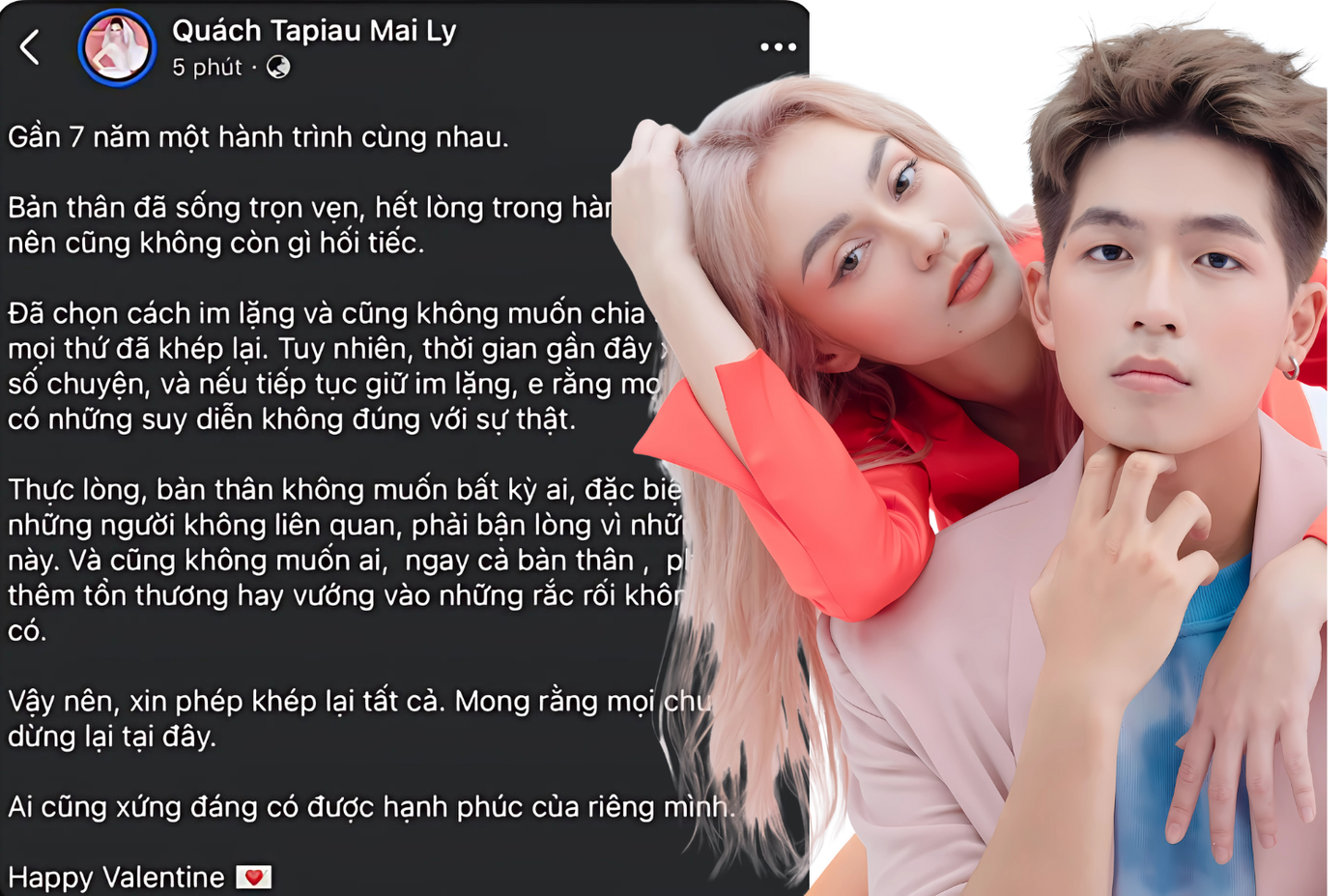 Quốc Anh và MLee bắt đầu quen nhau từ chương trình Cuộc Đua Kỳ Thú năm 2019, thường xuyên xuất hiện cùng nhau. Tuy nhiên, cả hai chưa từng lên tiếng xác nhận chuyện tình cảm.