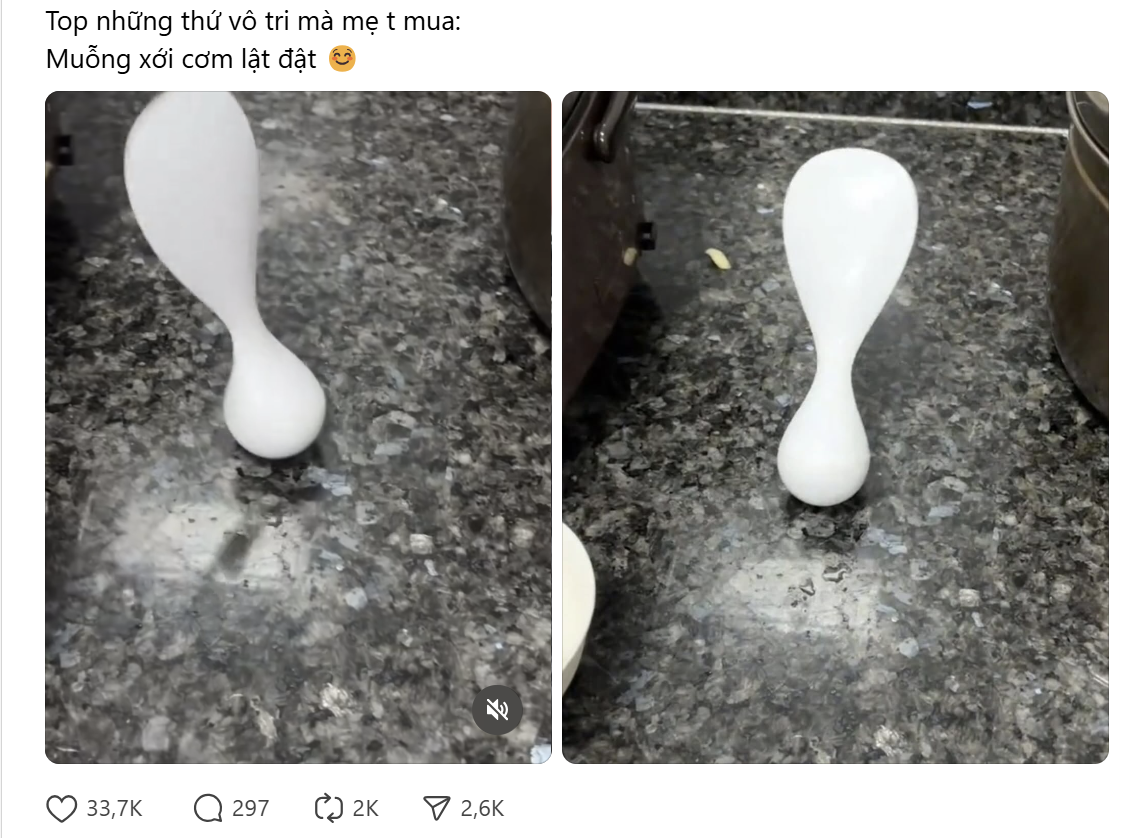 Bài đăng "chiếc muỗng" thu hút sự chú ý của nhiều bạn trẻ. Bài đăng "chiếc muỗng" thu hút sự chú ý của nhiều bạn trẻ.