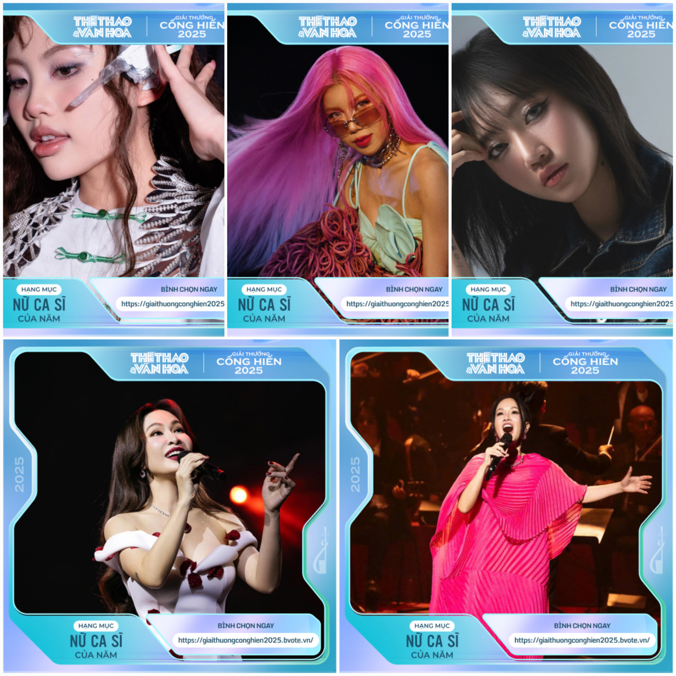 Hạng mục Nữ ca sĩ của năm.