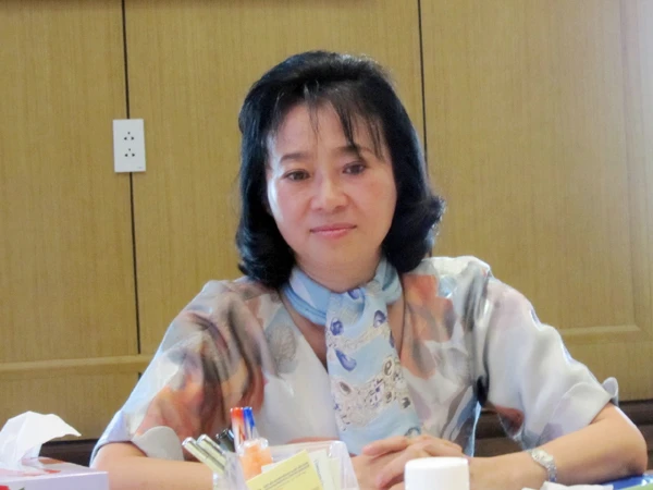 Bà Yến tại buổi đối thoại