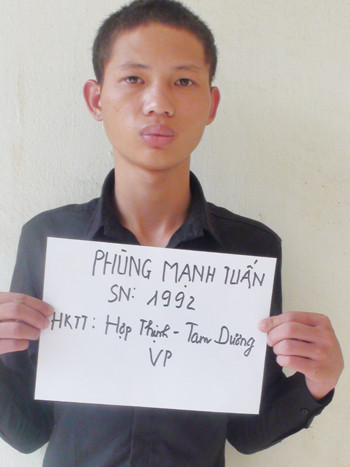 Phùng Mạnh Tuấn - đối tượng trực tiếp đạp nạn nhân Tuấn Anh ngã xuống cống, ngạt nước và tử vong