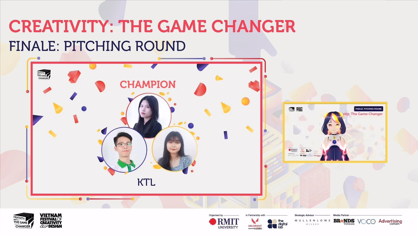 Chiến thắng cuộc thi Creativity: The Game Changer đã thuộc về đội KTL với ý tưởng Valo Connect.