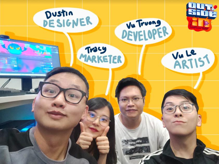 Nhóm phát triển game “Outside In: The Ultimate Friendship Test”.