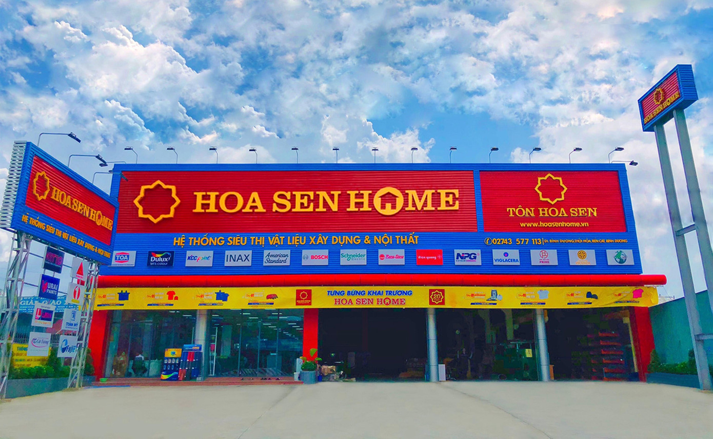 Hệ thống Siêu thị vật liệu xây dựng và Nội thất Hoa Sen Home của Tập đoàn Hoa Sen