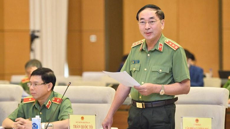 Thượng tướng Trần Quốc Tỏ, Thứ trưởng Bộ Công an. Ảnh: QH Thượng tướng Trần Quốc Tỏ, Thứ trưởng Bộ Công an. Ảnh: QH