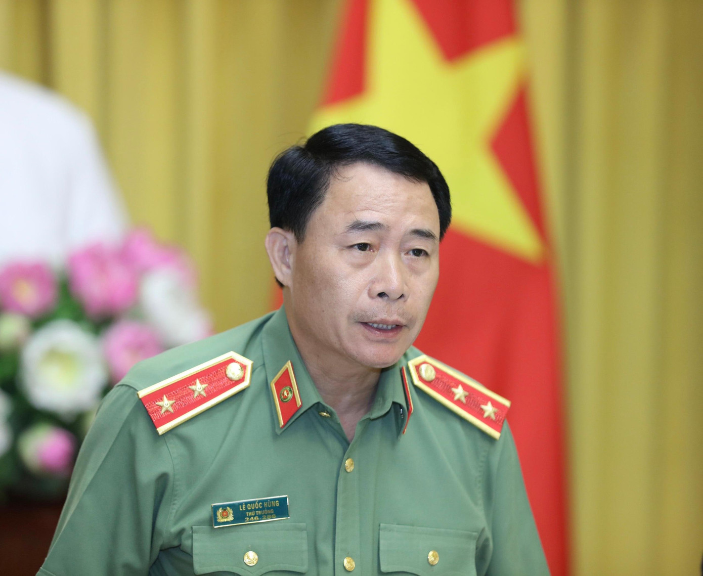Trung tướng Lê Quốc Hùng - Thứ trưởng Bộ Công an. (Ảnh: Như Ý)
