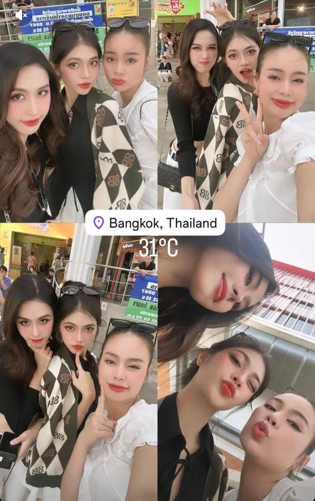 Á hậu Ngọc Hằng cùng á hậu Minh Kiên, Ánh Vương sang Thái Lan cổ vũ đội tuyển Việt Nam.