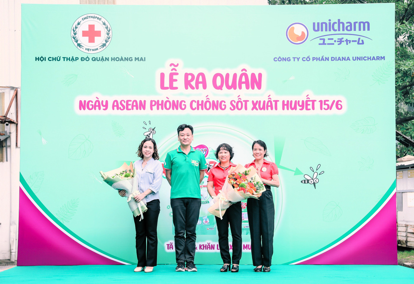 Buổi Lễ ra quân có sự tham gia đồng hành của nhiều đơn vị Bộ, Ban, Ngành và tập thể CBNV Diana Unicharm