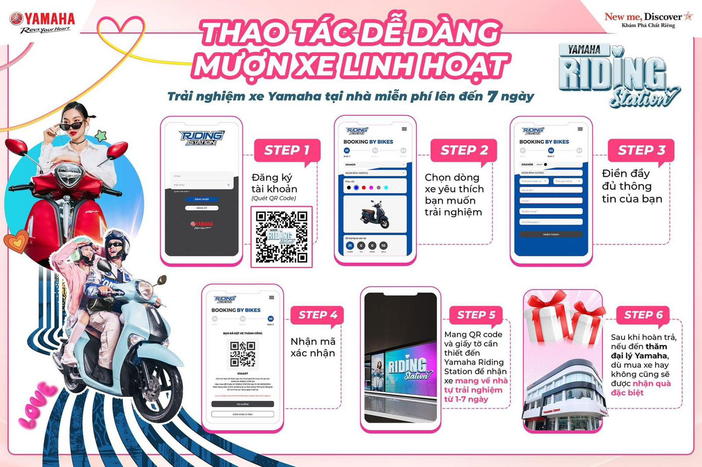 Thủ tục đăng ký mượn xe đơn giản, linh hoạt