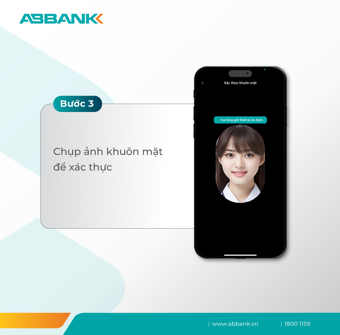 Khách hàng của ABBANK có thể bắt đầu cập nhật thông tin sinh trắc học (khuôn mặt) ngay trên ứng dụng ngân hàng điện tử AB Ditizen Khách hàng của ABBANK có thể bắt đầu cập nhật thông tin sinh trắc học (khuôn mặt) ngay trên ứng dụng ngân hàng điện tử AB Ditizen