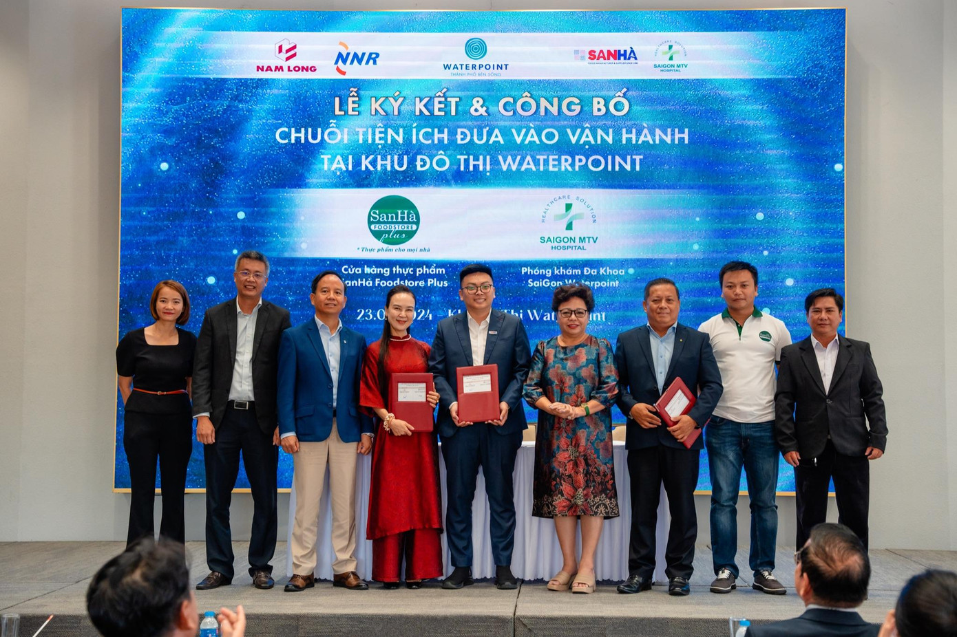 Nam Long và các đối tác giáo dục, y tế, thương mại thực hiện nghi thức ký kết và công bố chuỗi tiện ích đưa vào vận hành tại khu đô thị Waterpoint Nam Long và các đối tác giáo dục, y tế, thương mại thực hiện nghi thức ký kết và công bố chuỗi tiện ích đưa vào vận hành tại khu đô thị Waterpoint