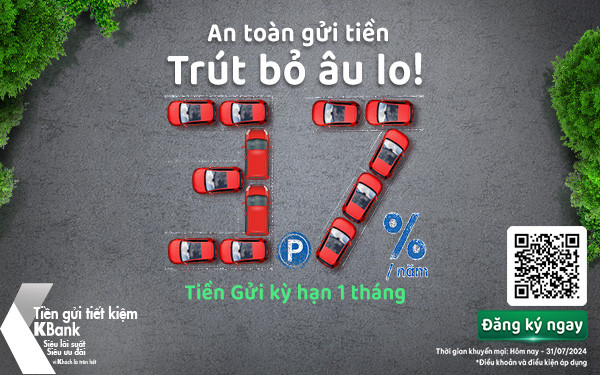 Lãi suất hấp dẫn tại KBank