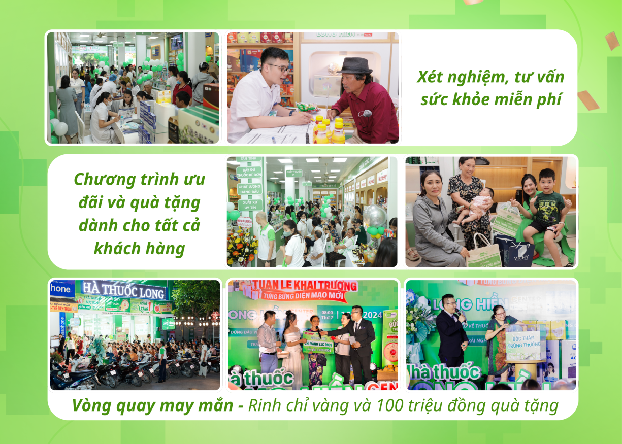 Rất đông quý khách hàng “đổ” về Nhà thuốc Long Hiền Center để mua sắm và trải nghiệm các ưu đãi cùng không gian mua sắm mới