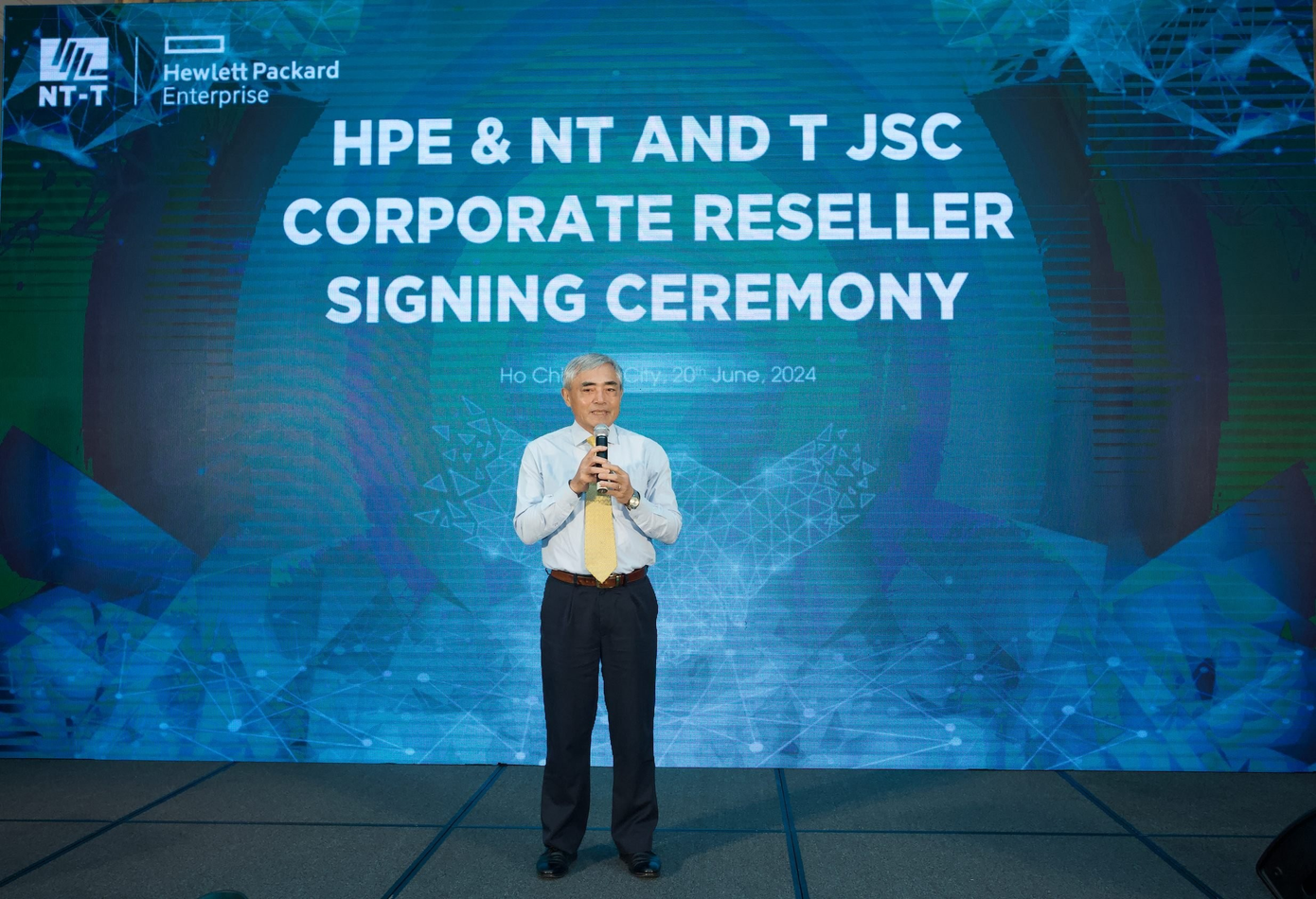 Ông Nguyễn Minh Hồng - Chủ tịch hội Truyền thông số VDCA phát biểu tại Lễ ký kết hợp tác