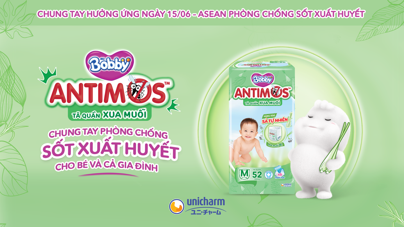 Với hiệu quả xua muỗi tới 8 giờ, Tã quần xua muỗi Bobby Antimos sẽ là “tấm áo giáp” giúp mẹ bảo vệ bé yêu tốt nhất