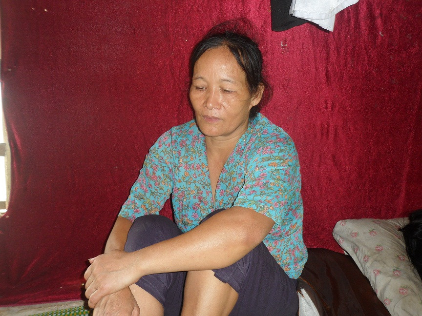 Chị Lĩnh quê Bắc Giang với gương mặt khắc khổ vì cuộc sống mưu sinh