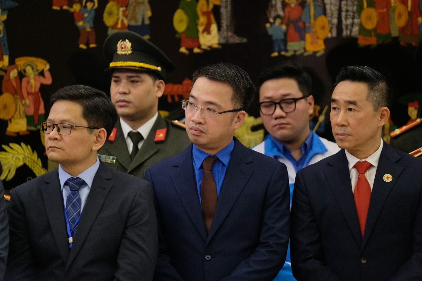 Anh Nguyễn Tường Lâm (đứng giữa, hàng đầu) - Bí thư Ban Chấp hành Trung ương Đoàn tại lễ đón Đoàn. Anh Nguyễn Tường Lâm (đứng giữa, hàng đầu) - Bí thư Ban Chấp hành Trung ương Đoàn tại lễ đón Đoàn.