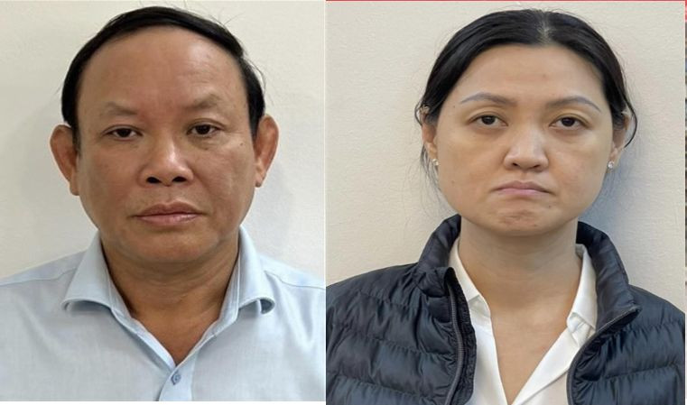 Bị can Nguyễn Đức Thái, cựu Chủ tịch HĐTV NXB Giáo dục Việt Nam và Tô Mỹ Ngọc, Chủ tịch HĐTV Công ty Cổ phần giấy Phùng Vĩnh Hưng. Bị can Nguyễn Đức Thái, cựu Chủ tịch HĐTV NXB Giáo dục Việt Nam và Tô Mỹ Ngọc, Chủ tịch HĐTV Công ty Cổ phần giấy Phùng Vĩnh Hưng.