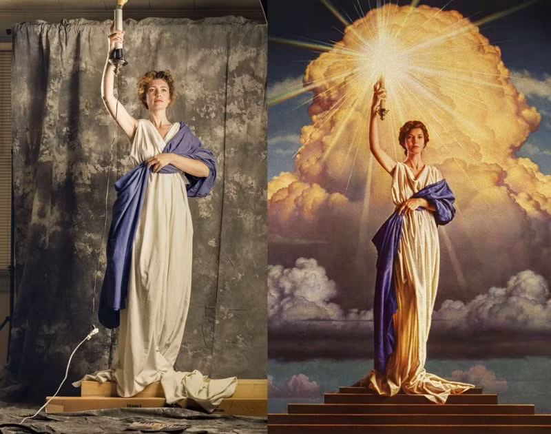 Logo của Columbia Pictures được thiết kế bởi họa sĩ minh họa Michael J. Deas dựa trên hình ảnh tham khảo của nhiếp ảnh gia Kathy Anderson.