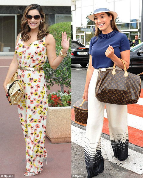 Thời trang đời thường của Kelly Brook tại Cannes cũng rất thanh lịch, nổi bật
