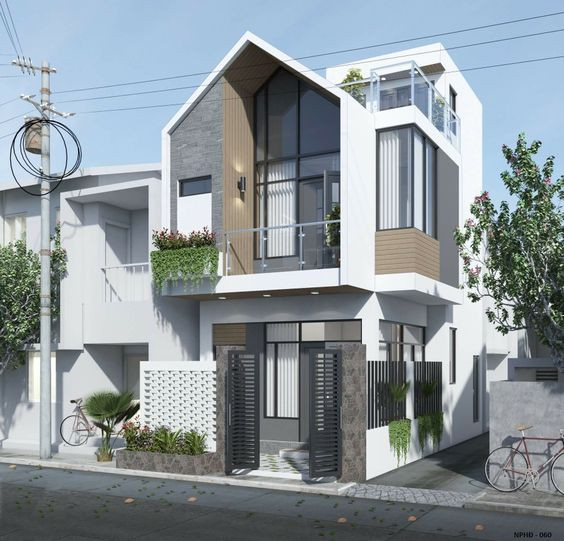 Mẫu nhà mái tam giác phá cách nhưng vẫn đẹp hút hồn ảnh 4