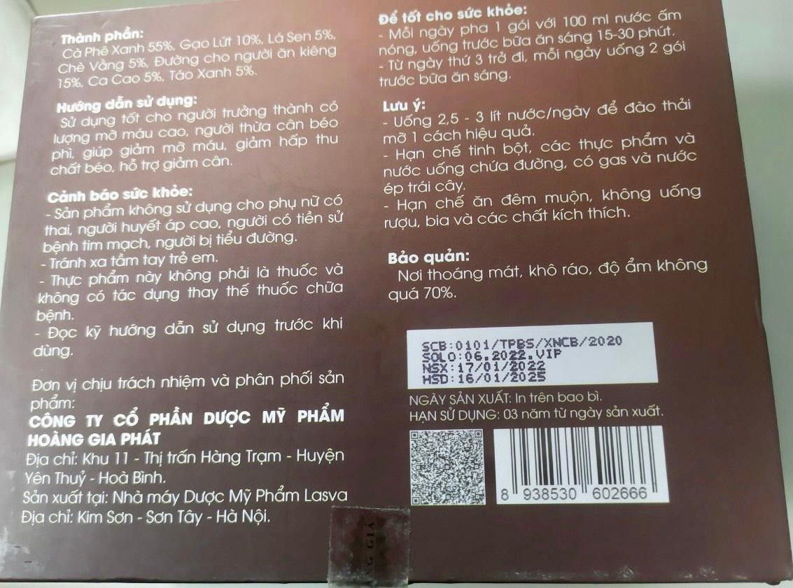 Sản phẩm cà phê khiến một phụ nữ phải cấp cứu trong tình trạng hôn mê, co giật, tổn thương não sau 4 ngày uống cà phê giảm cân.