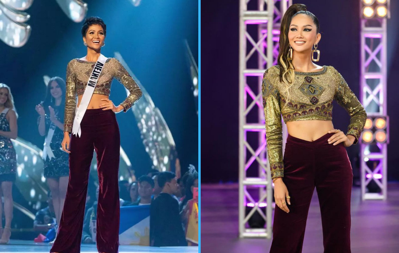 H’Hen Niê cũng là một trong những nàng hậu chăm diện lại đồ cũ. Cô luôn khéo léo thay đổi kiểu tóc, layout make-up hay phụ kiện để bộ đồ không bị nhàm chán và cũ kĩ.