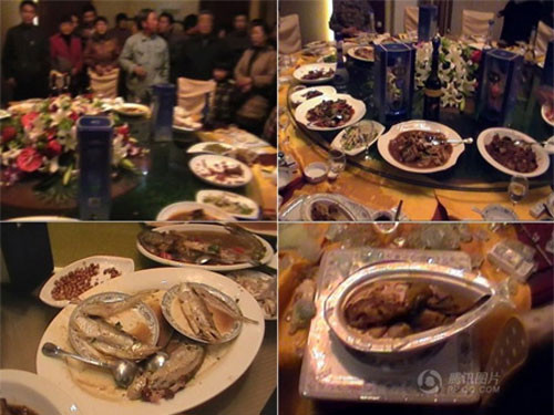 hững món ăn đắt tiền tại buổi tiệc xa hoa của bí thư Đảng thuộc Ủy ban quản lý Khu công nghiệp Tân Giang, tỉnh Giang Tô. Ảnh: SINA . hững món ăn đắt tiền tại buổi tiệc xa hoa của bí thư Đảng thuộc Ủy ban quản lý Khu công nghiệp Tân Giang, tỉnh Giang Tô. Ảnh: SINA