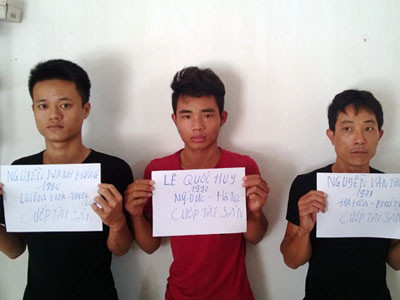 Các đối tượng tại cơ quan công an