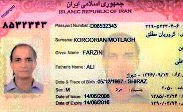 Hộ chiếu của Farzin Koroorian Motlagh