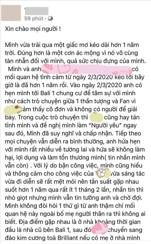 Bài đăng của T.V chia sẻ về chuyện tình cảm giữa hai người. Bài đăng của T.V chia sẻ về chuyện tình cảm giữa hai người.