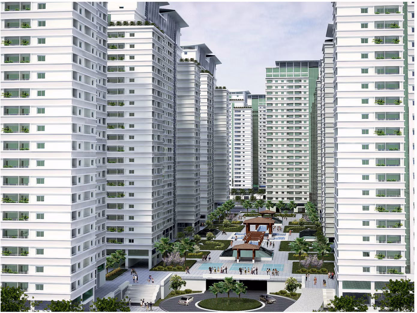 Phố cảnh tổ hợp chung cư Le Van Luong Residentials