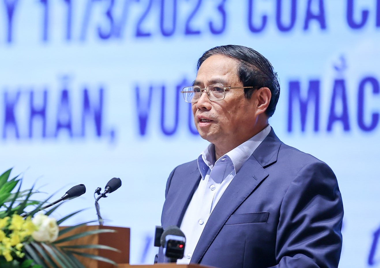 Thủ tướng Phạm Minh Chính phát biểu tại Hội nghị đánh giá kết quả thực hiện Nghị quyết số 33