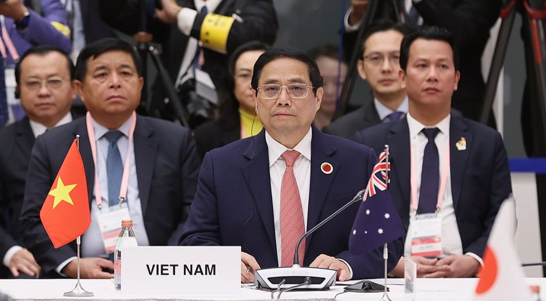 Thủ tướng Chính phủ Phạm Minh Chính tại Hội nghị. Ảnh: Nhật Bắc