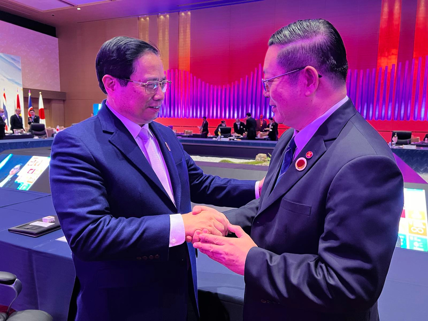 Thủ tướng Phạm Minh Chính gặp lãnh đạo các nước nhân Hội nghị cấp cao ASEAN – Nhật Bản. Thủ tướng Phạm Minh Chính gặp lãnh đạo các nước nhân Hội nghị cấp cao ASEAN – Nhật Bản.