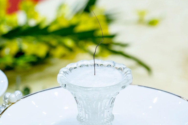 "Xá lợi tóc của Đức Phật" được đặt tại chùa Ba Vàng. Ảnh: Page Chùa Ba Vàng.