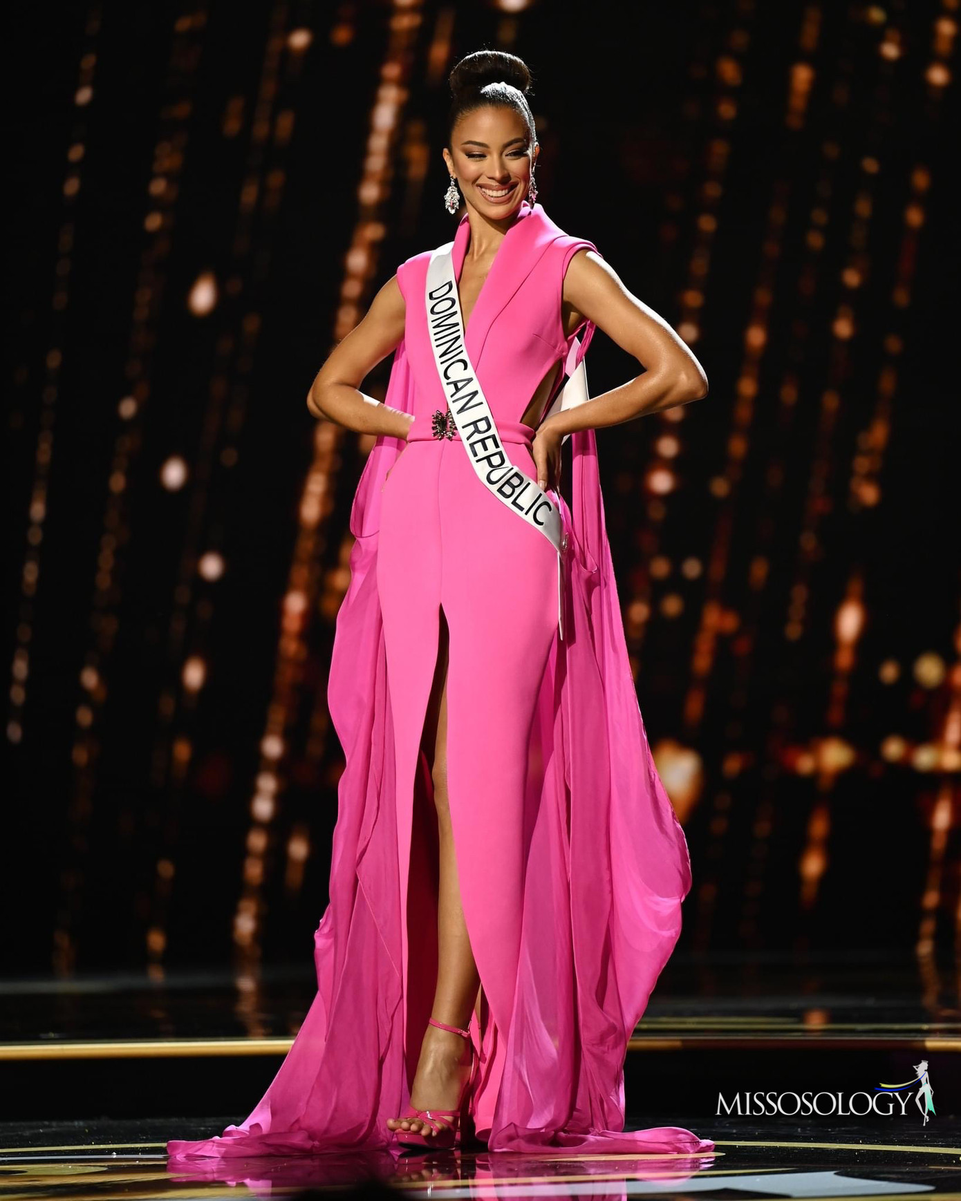 Đại diện Cộng hòa Dominica - Andreína Martínez tỏa sáng trong đêm bán kết và được đánh giá là có nhiều tiềm năng chạm tới vương miện. Andreína 25 tuổi, cao 1,83 m, hiện làm người mẫu thời trang. Cô đã tốt nghiệp ngành Tâm lý học và nghiên cứu Mỹ Latinh tại Đại học New York. Bên cạnh đó, người đẹp còn làm cố vấn giáo dục về sức khoẻ tại Peer Health Exchange, điều phối viên của Tổ chức Bình đẳng cho Phụ nữ.