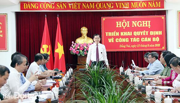 Ủy viên Trung ương Đảng, Bí thư Tỉnh ủy Nguyễn Hồng Lĩnh phát biểu tại hội nghị